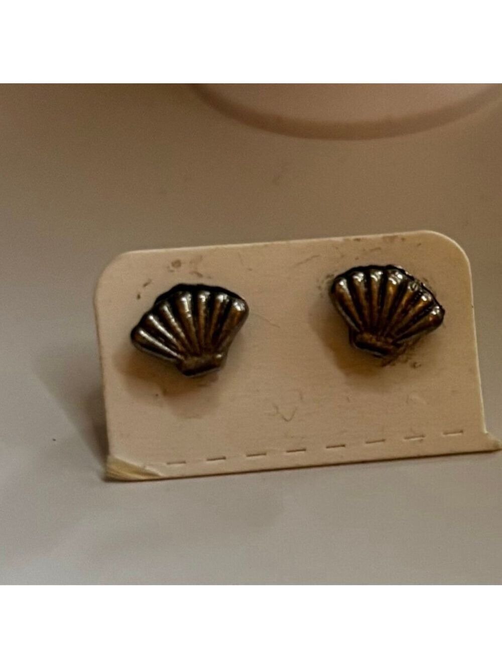 Shell Silver Stud Earrings